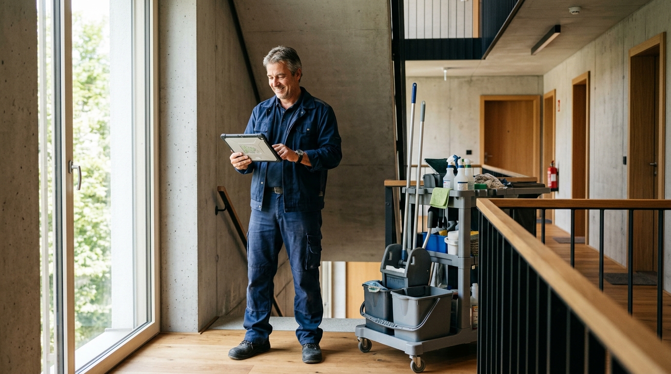 Hauswartung ohne Zettelwirtschaft: Routenplanung und Fakturierung mit Software